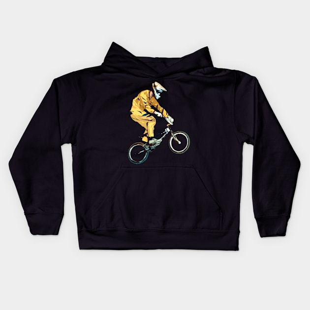 bmx Kids Hoodie by rickylabellevie